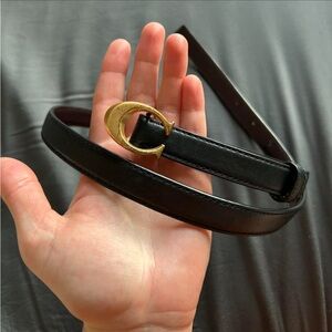 Coach Belt with Gold C Buckle